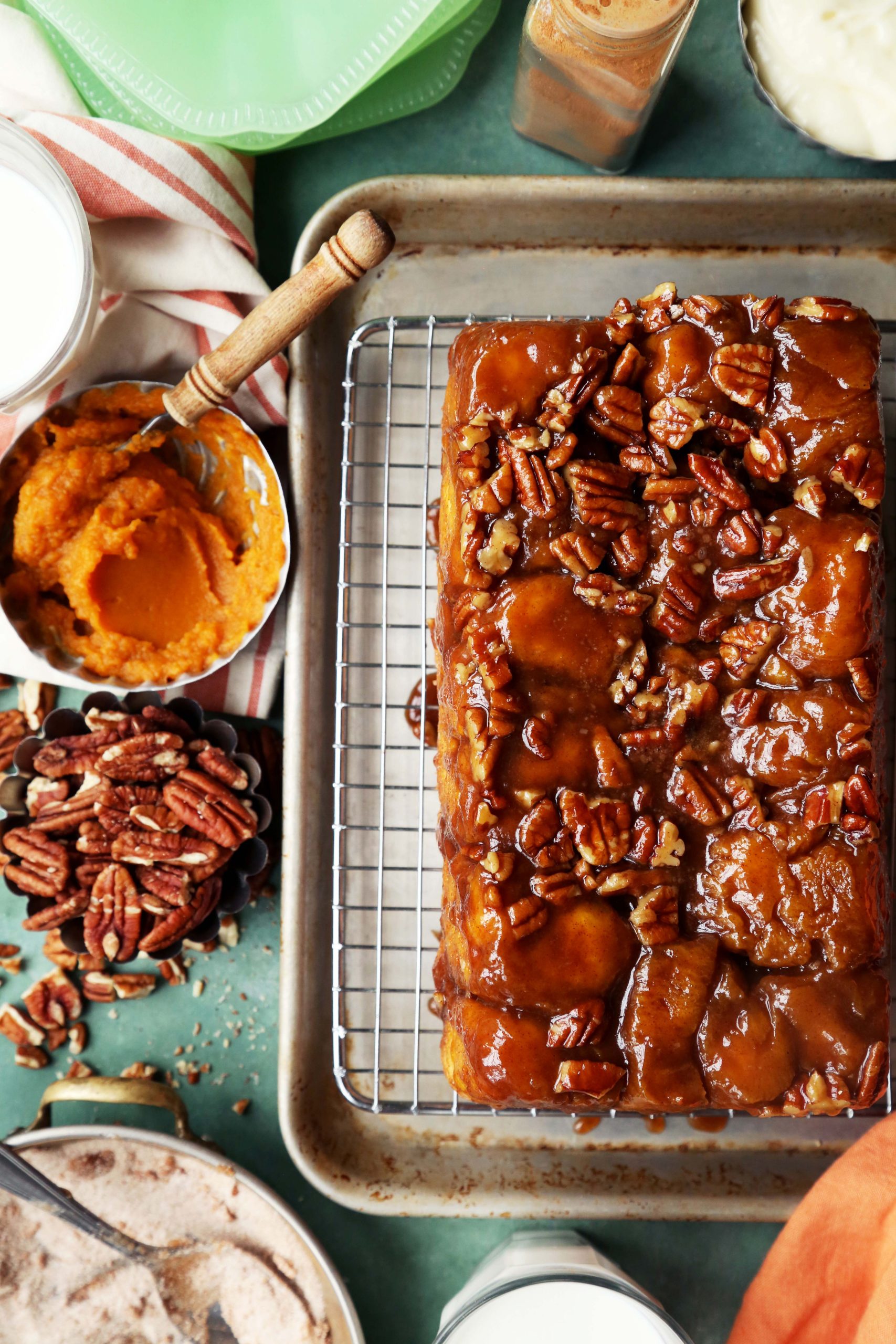 Pumpkin Sticky Bun Monkey Bread