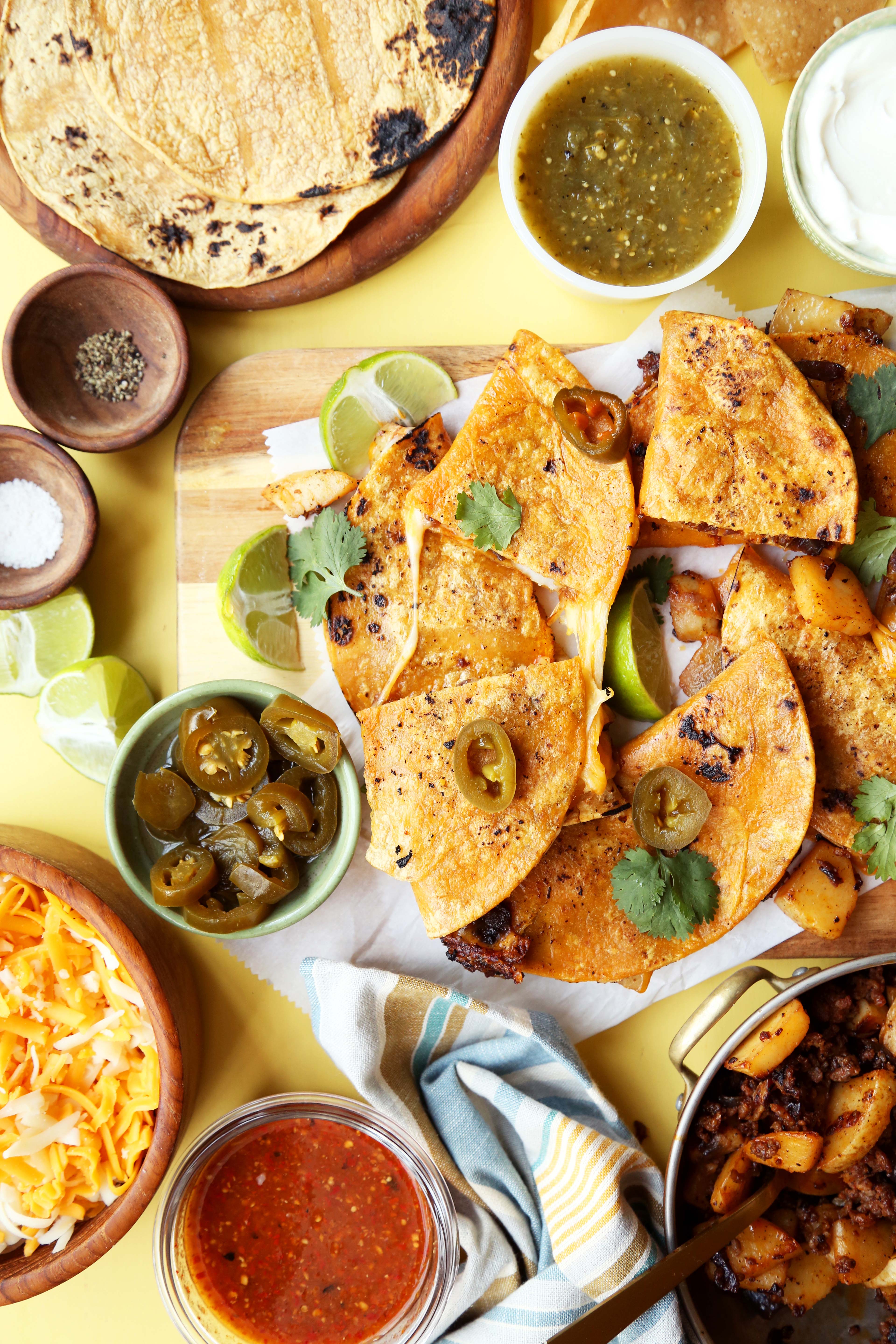 Potato and Chorizo Quesadillas