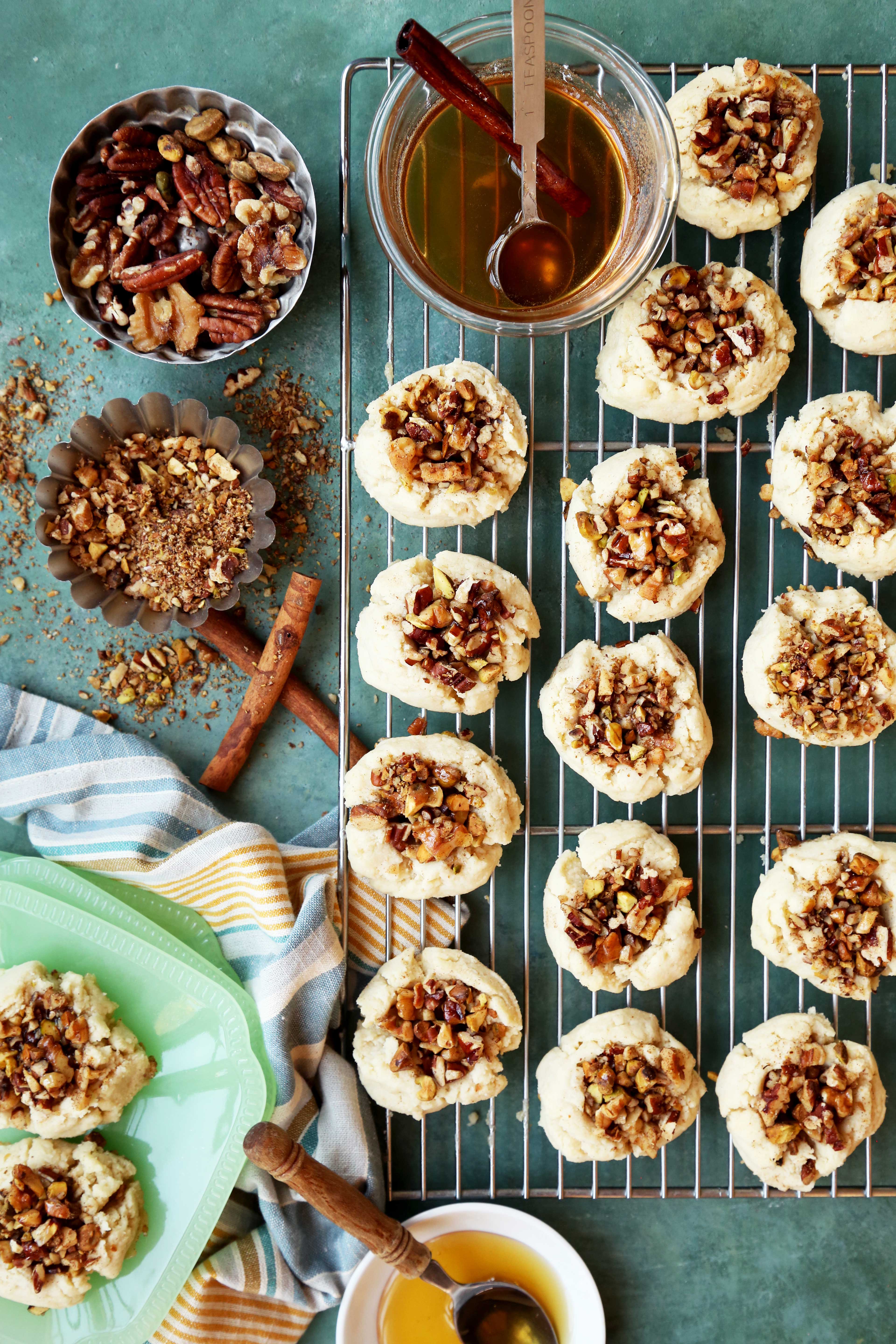 Baklava Thumbprint Cookies