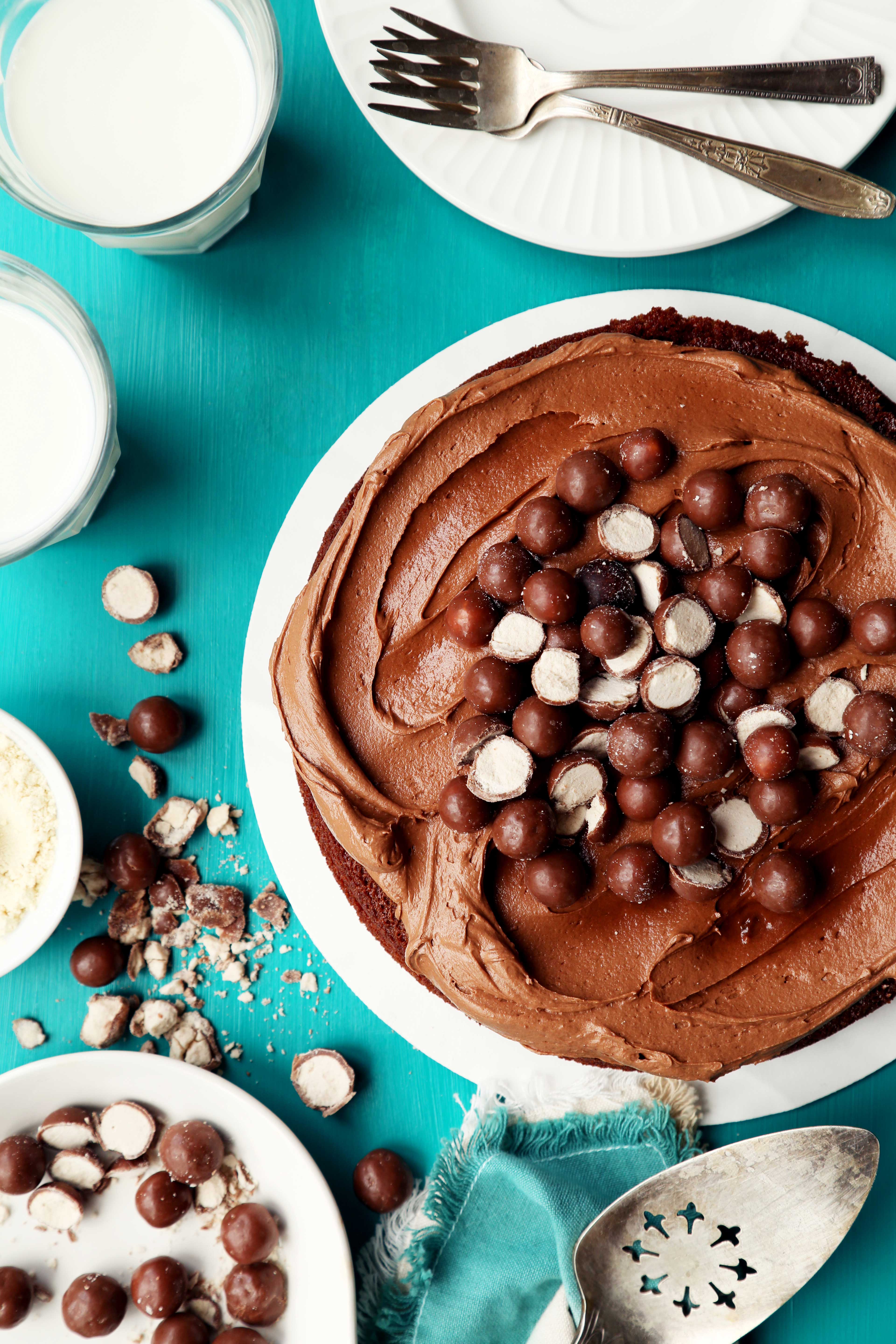 One-Bowl Chocolate Malt Cake