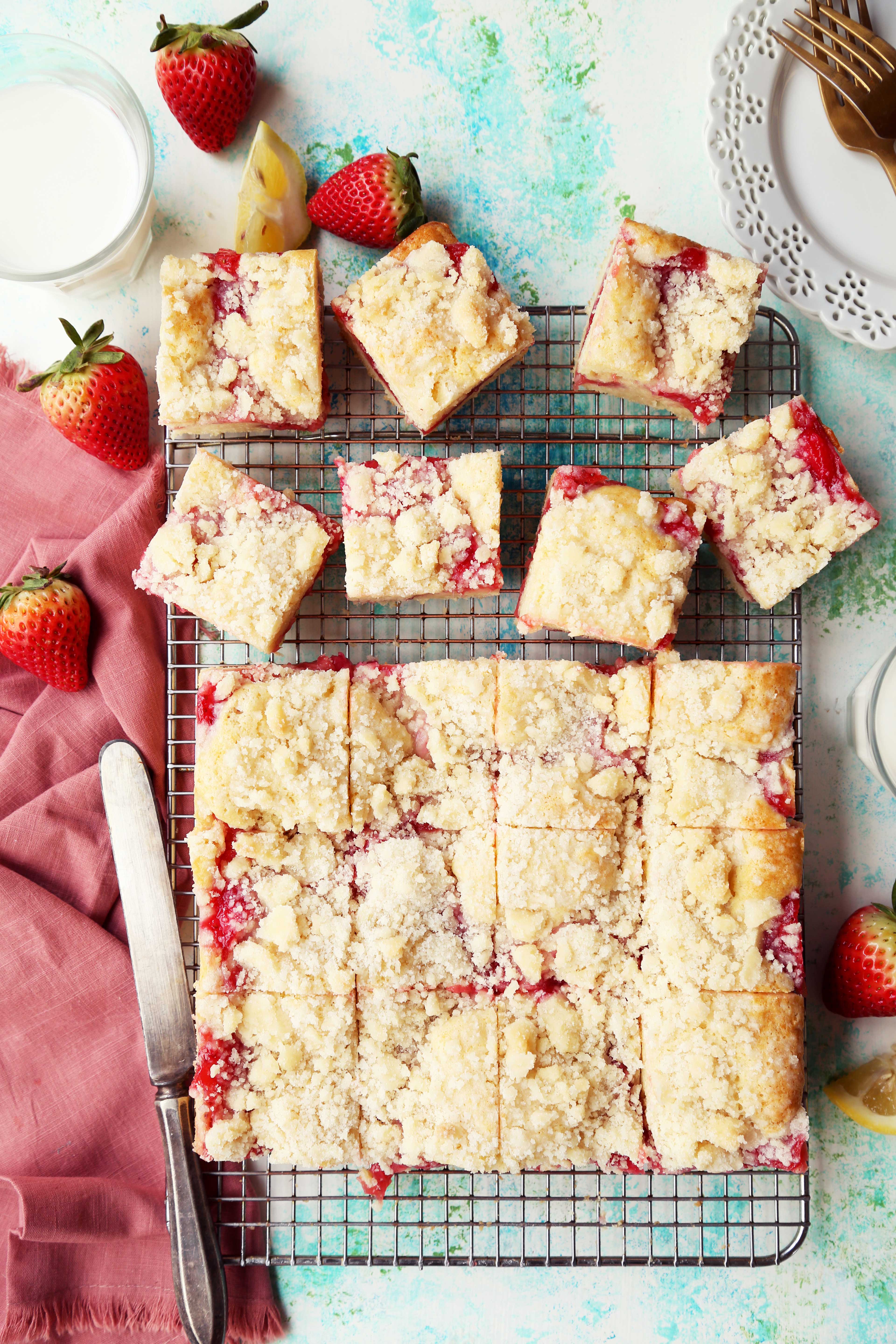 Strawberry Rhubarb Streusel Shortcake