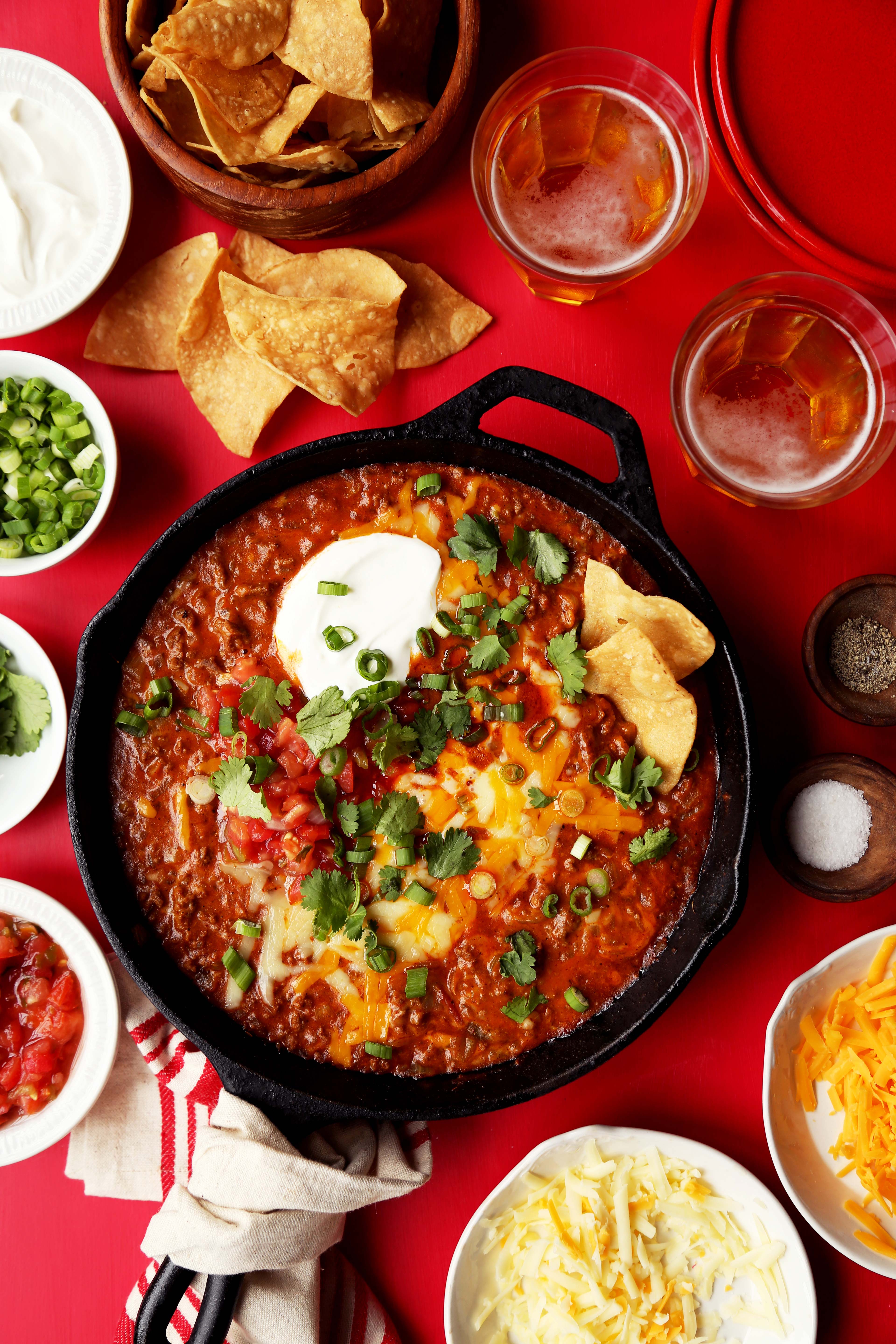 Cheesy Beef Enchilada Dip