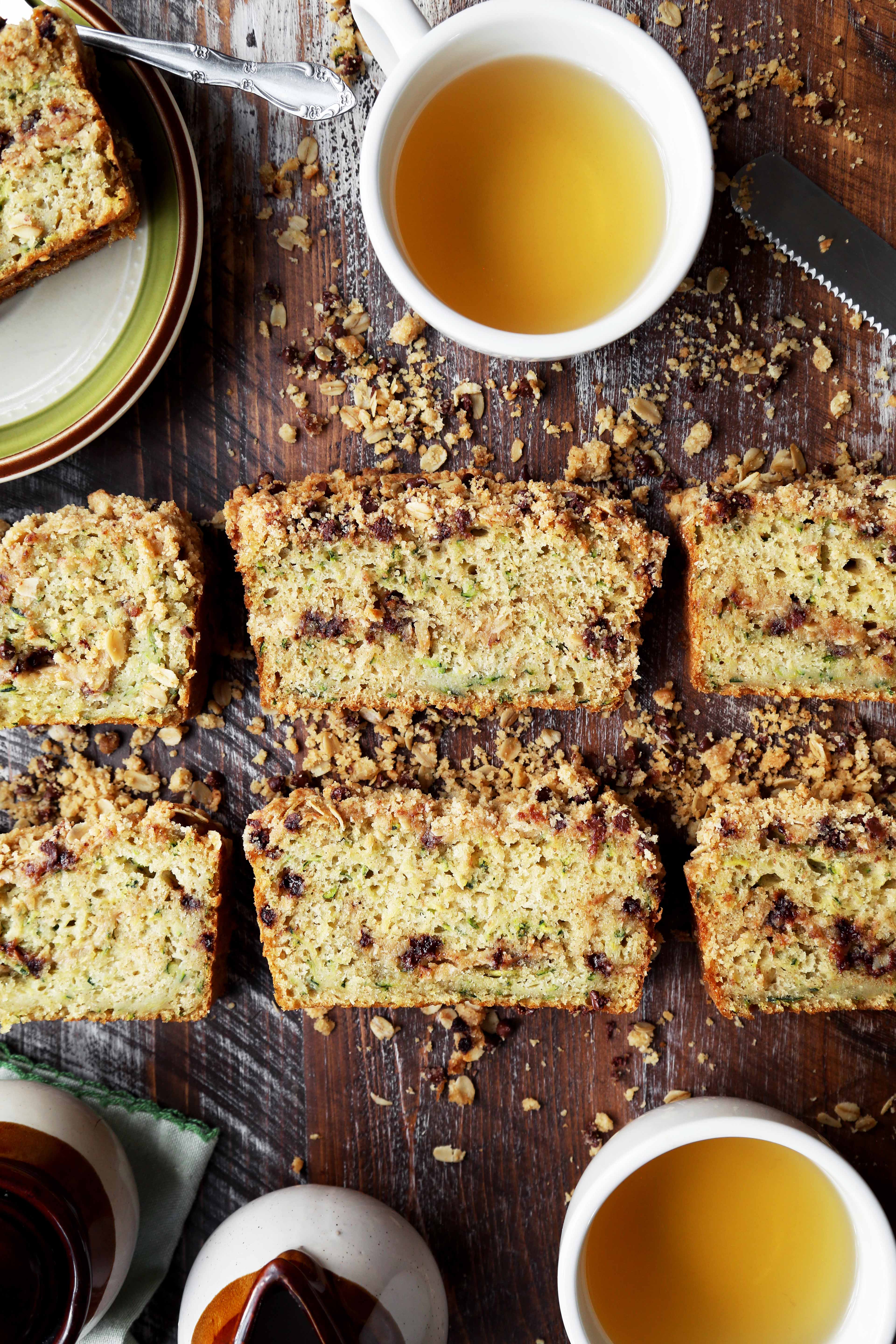 Zucchini Chocolate Chip Streusel Loaf
