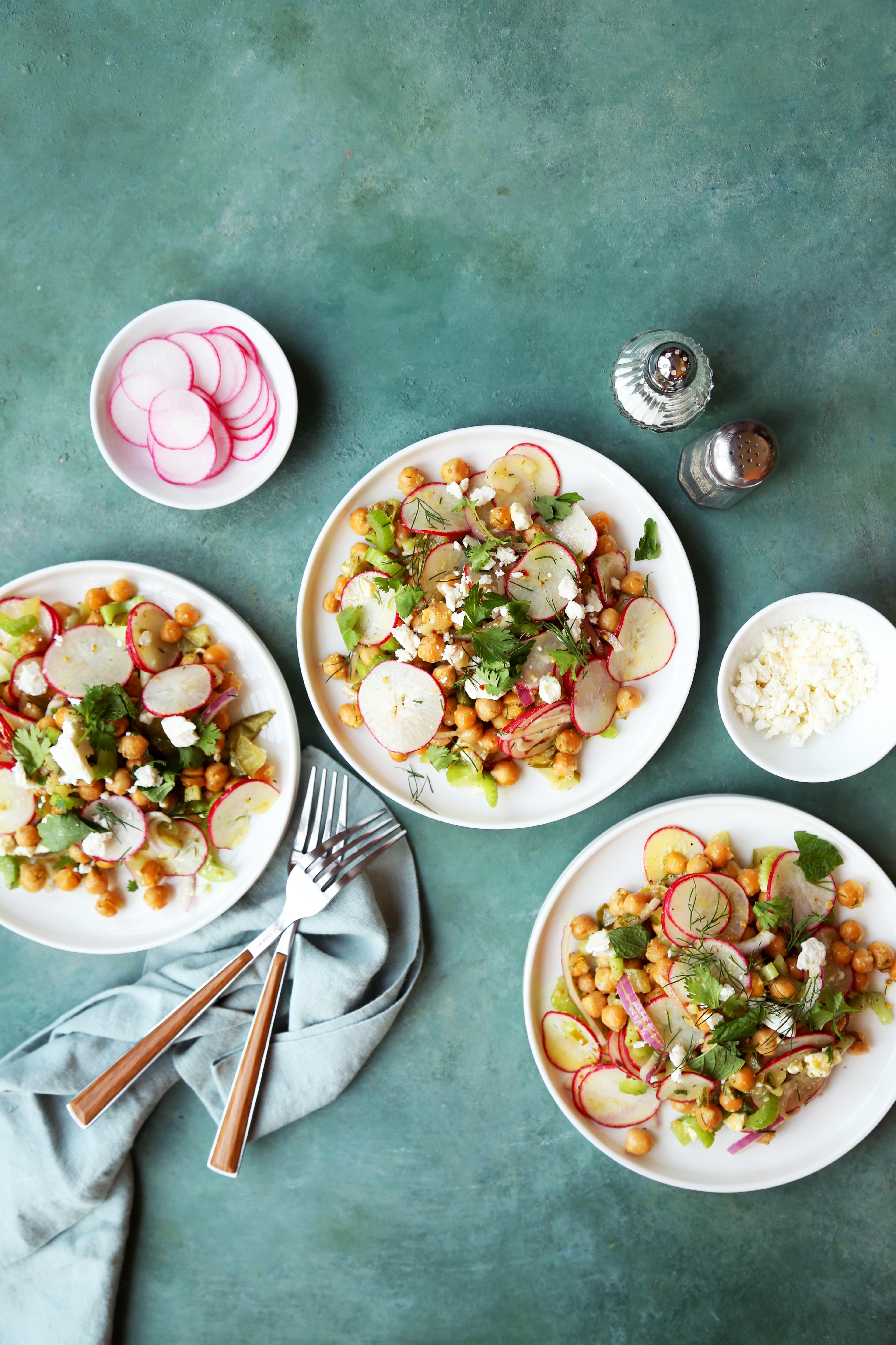 Crispy Chickpea and Radish Salad