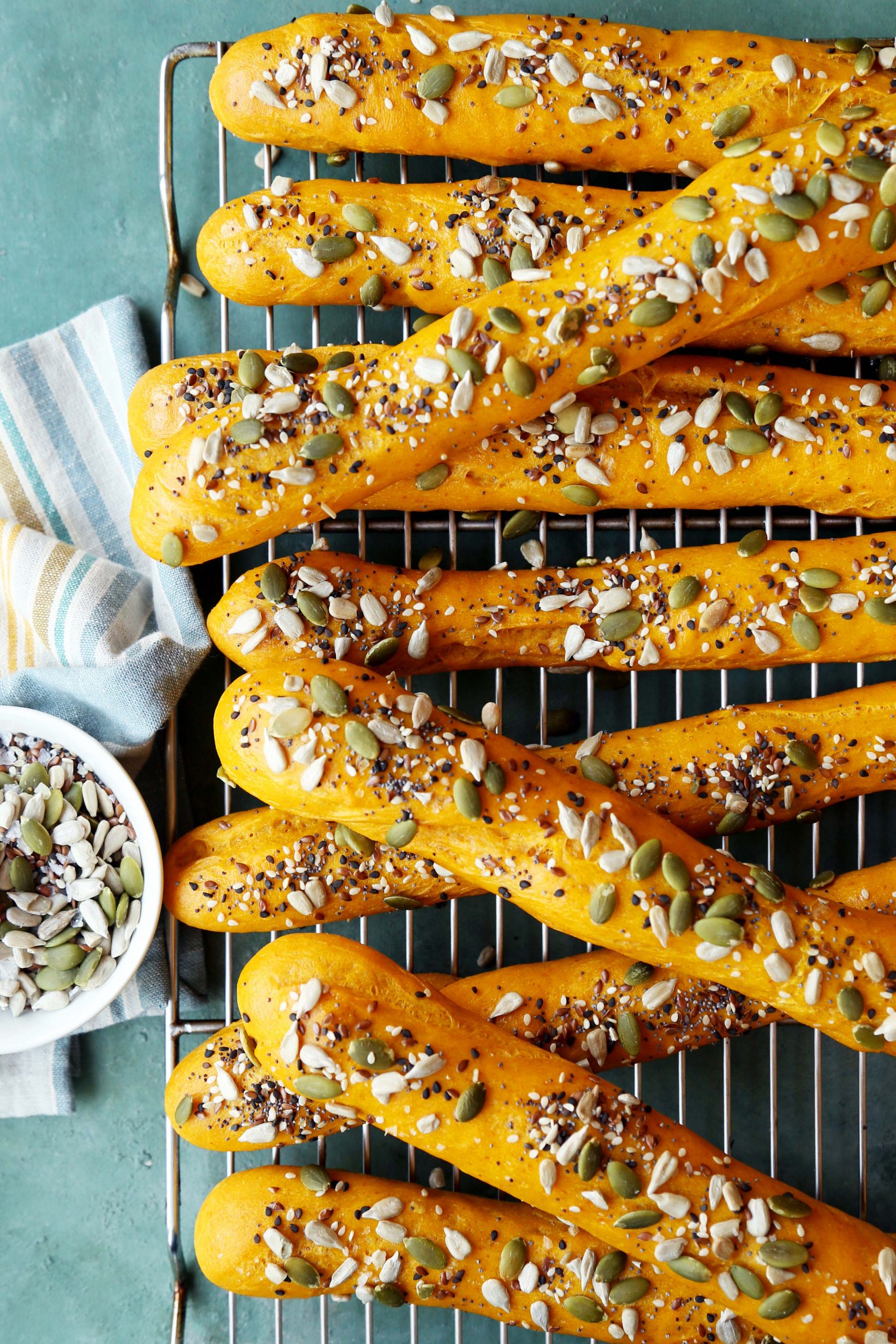 Seeded Pumpkin Breadsticks