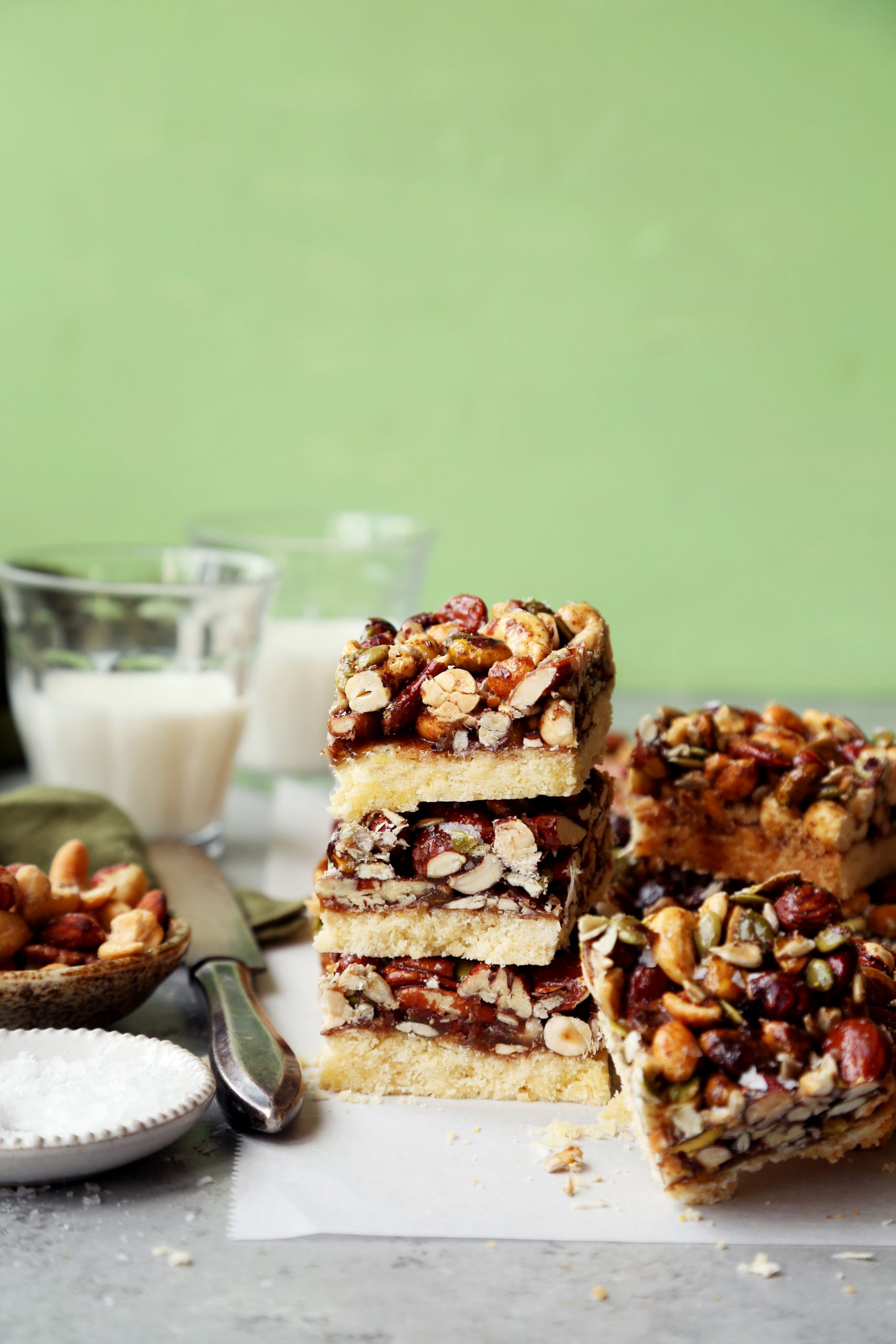 Nutty Shortbread Bars