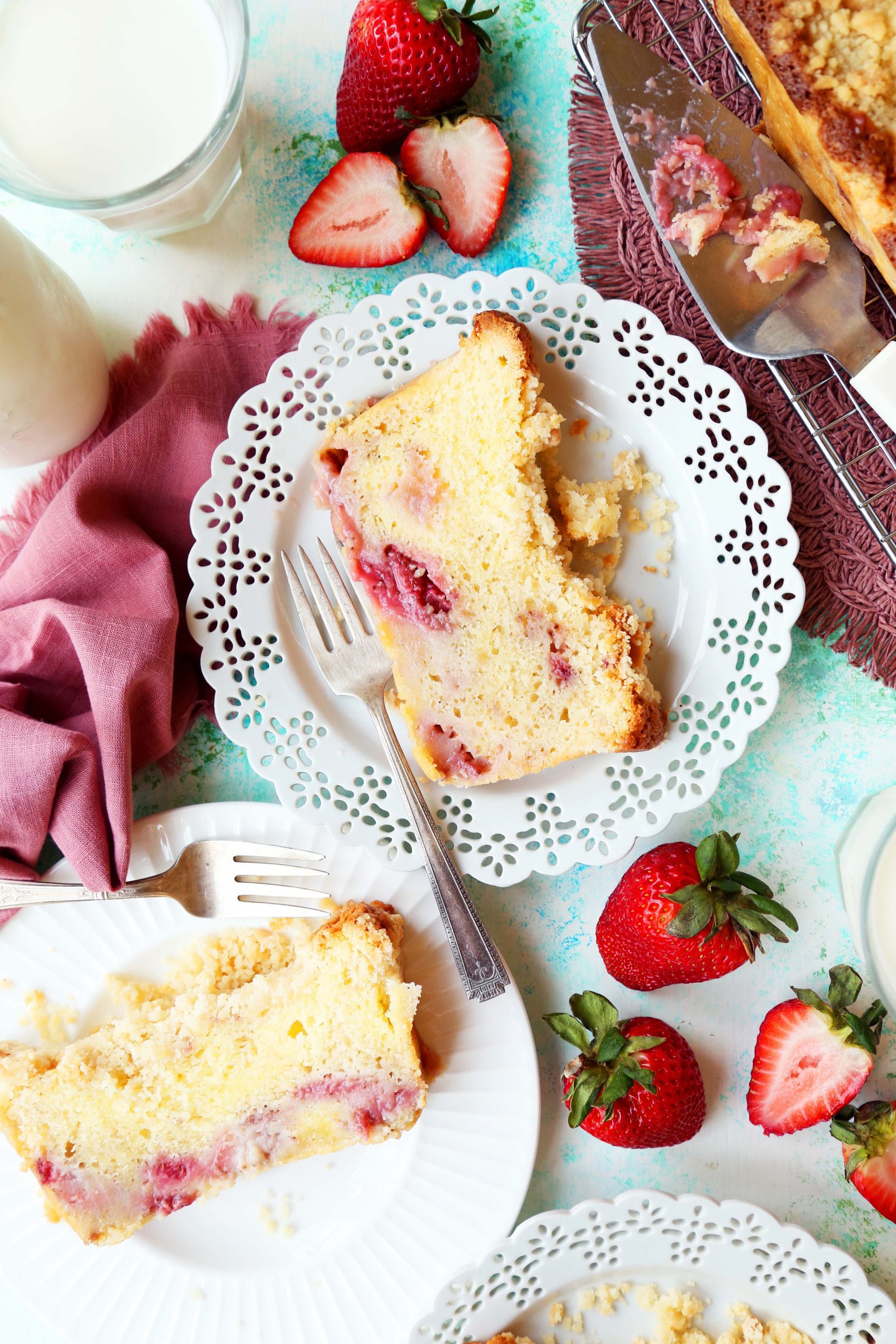 Strawberry Cream Cheese Pound Cake