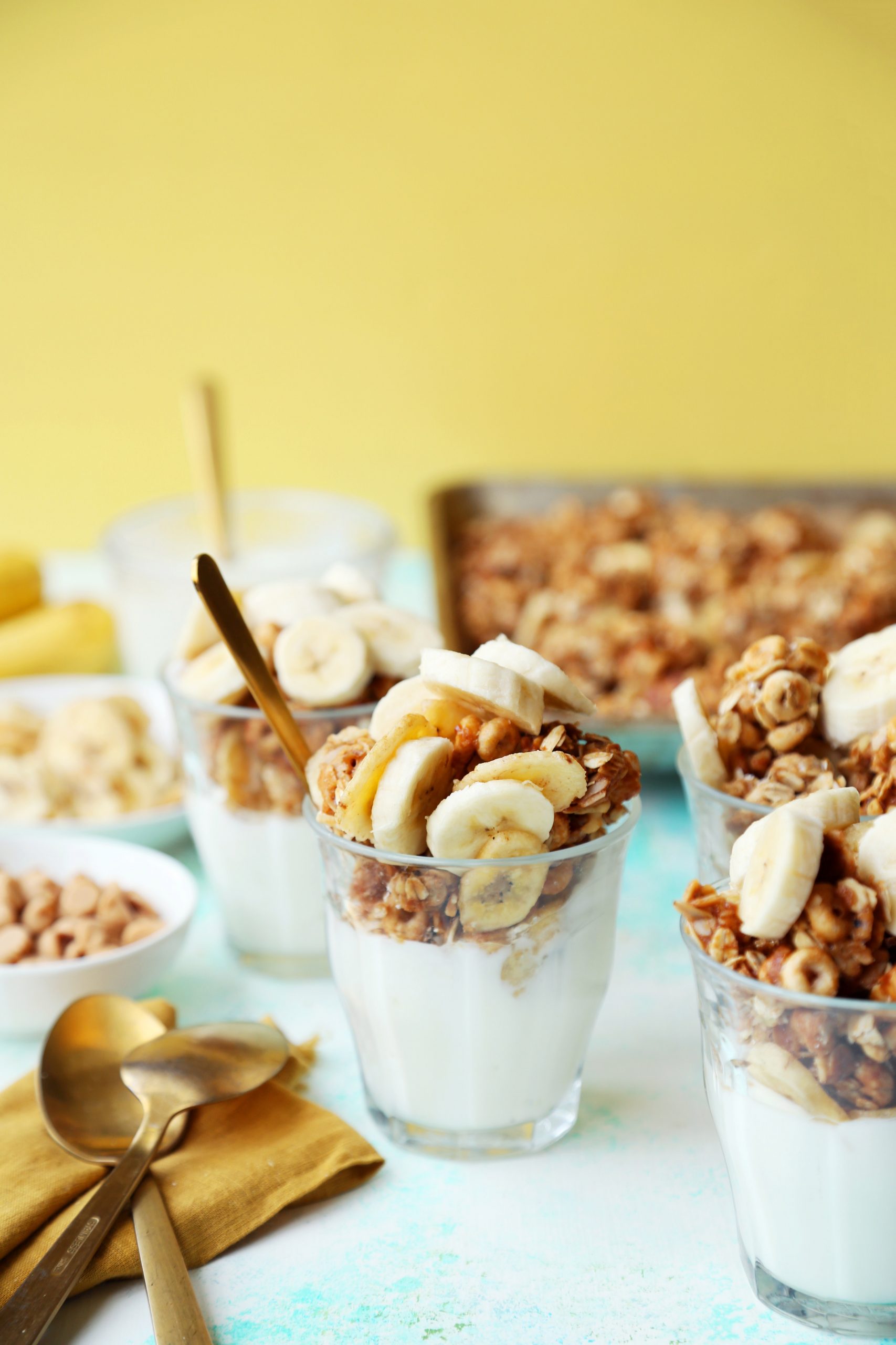 Peanut Butter and Banana Parfaits