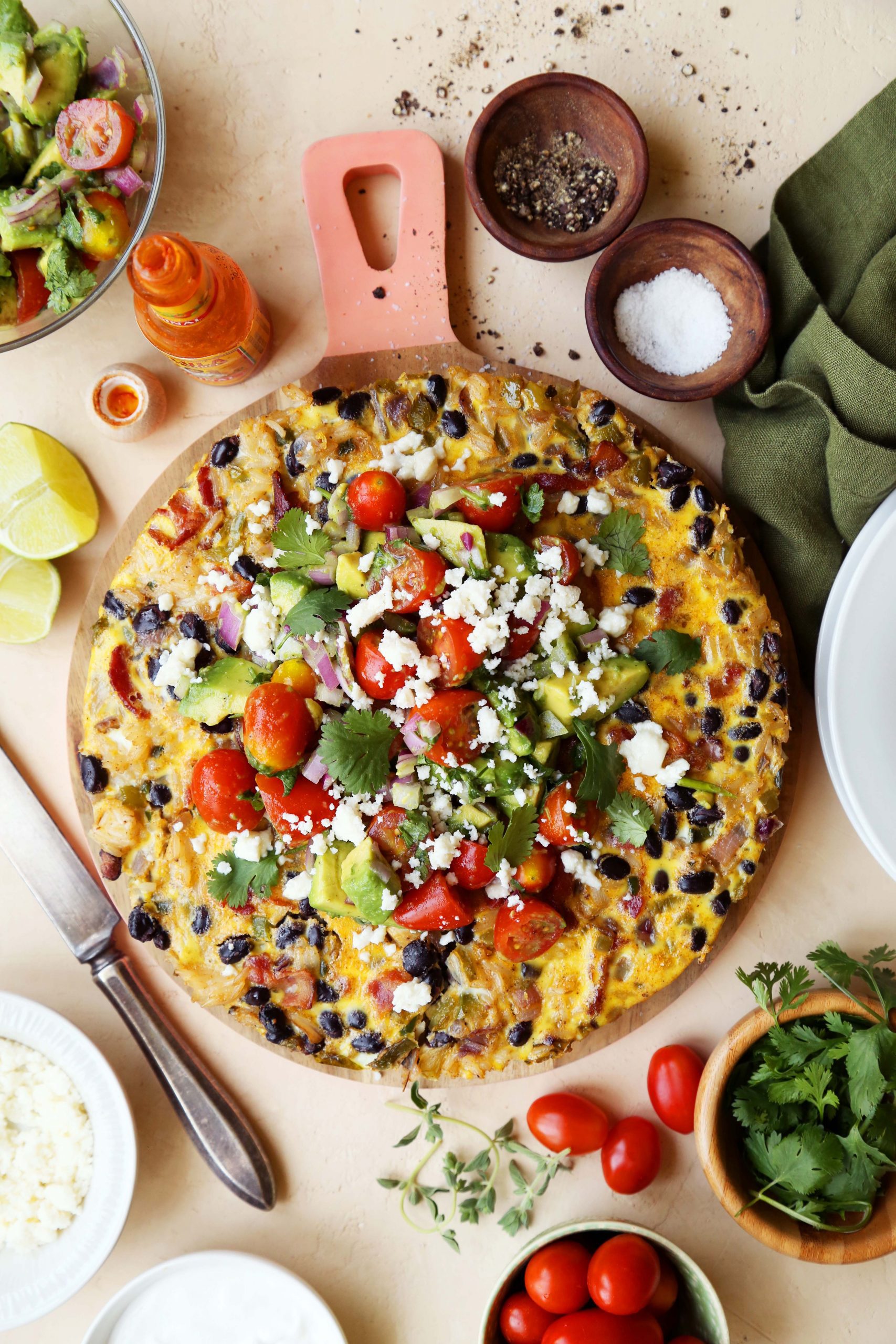 Black Bean and Rice Frittata