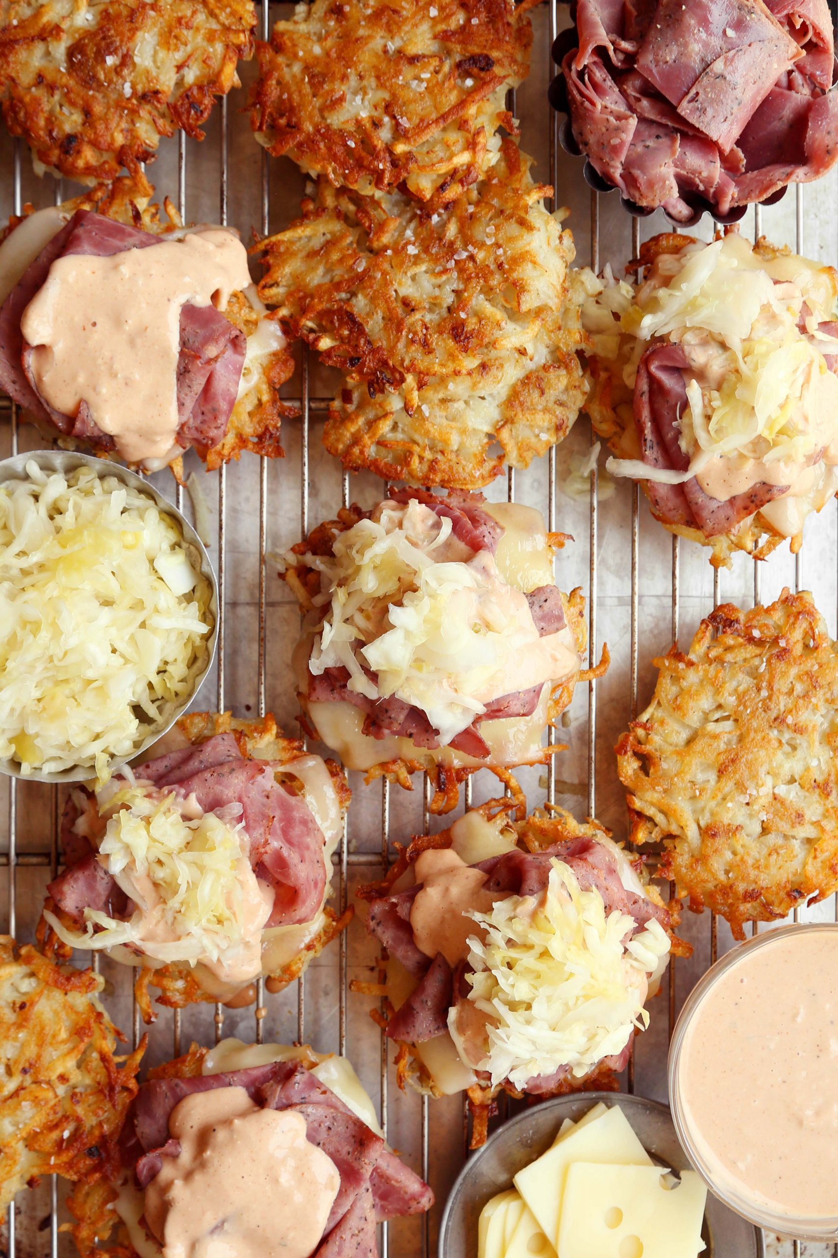 Reuben Potato Pancakes