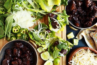 Sticky Beef Lettuce Wraps