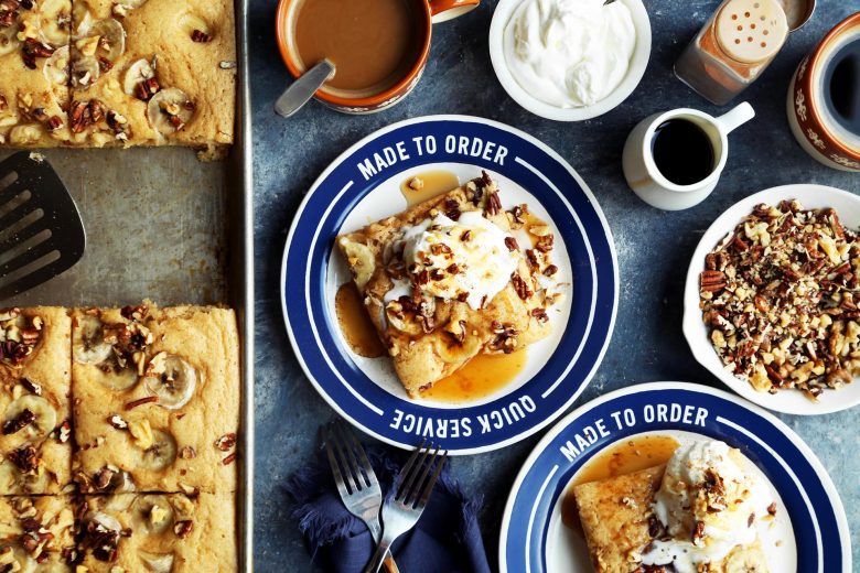 Sheet Pan Banana Nut Pancakes