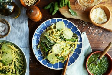 Pesto, Potato and Green Bean Pasta
