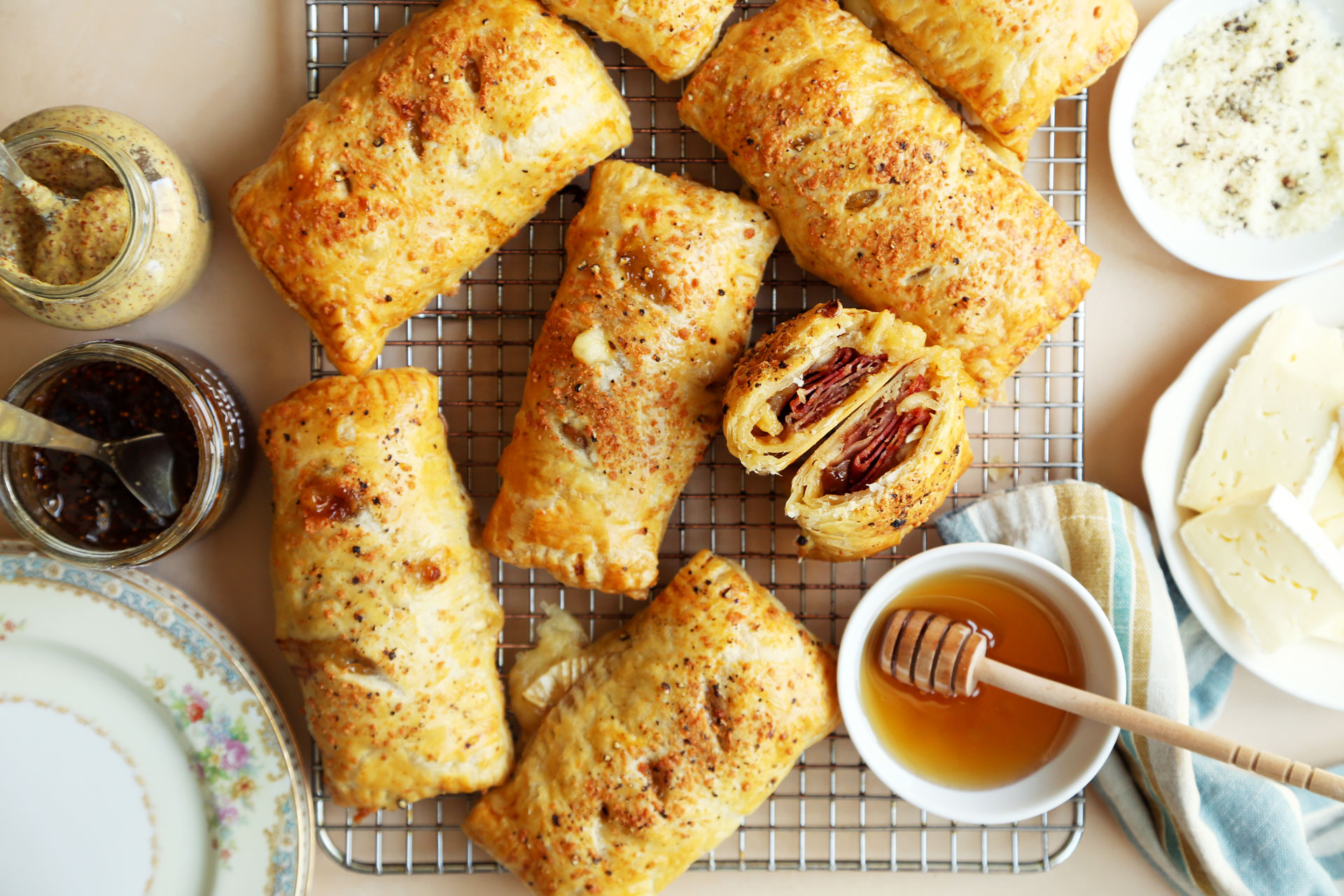 Cheese and Charcuterie Hot Pockets