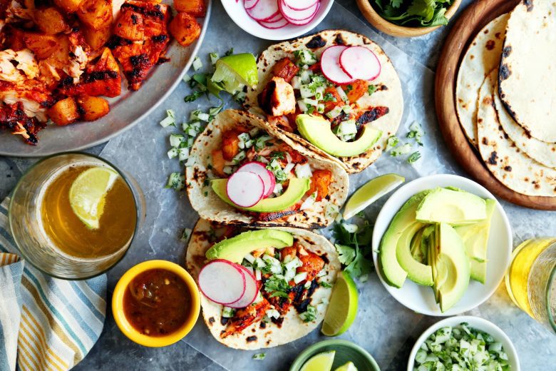 Salmon Al Pastor Tacos