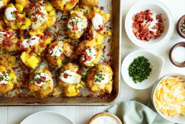 Loaded Crispy Smashed Potatoes