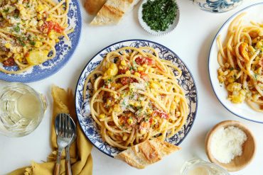 Late Summer Corn and Tomato Carbonara