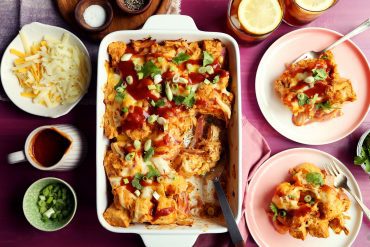 BBQ Chicken Pizza Bread Pudding