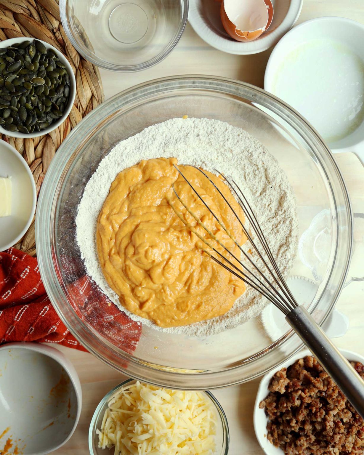 Savory Pumpkin, Sausage and Gruyère Muffins - Jonathan Melendez