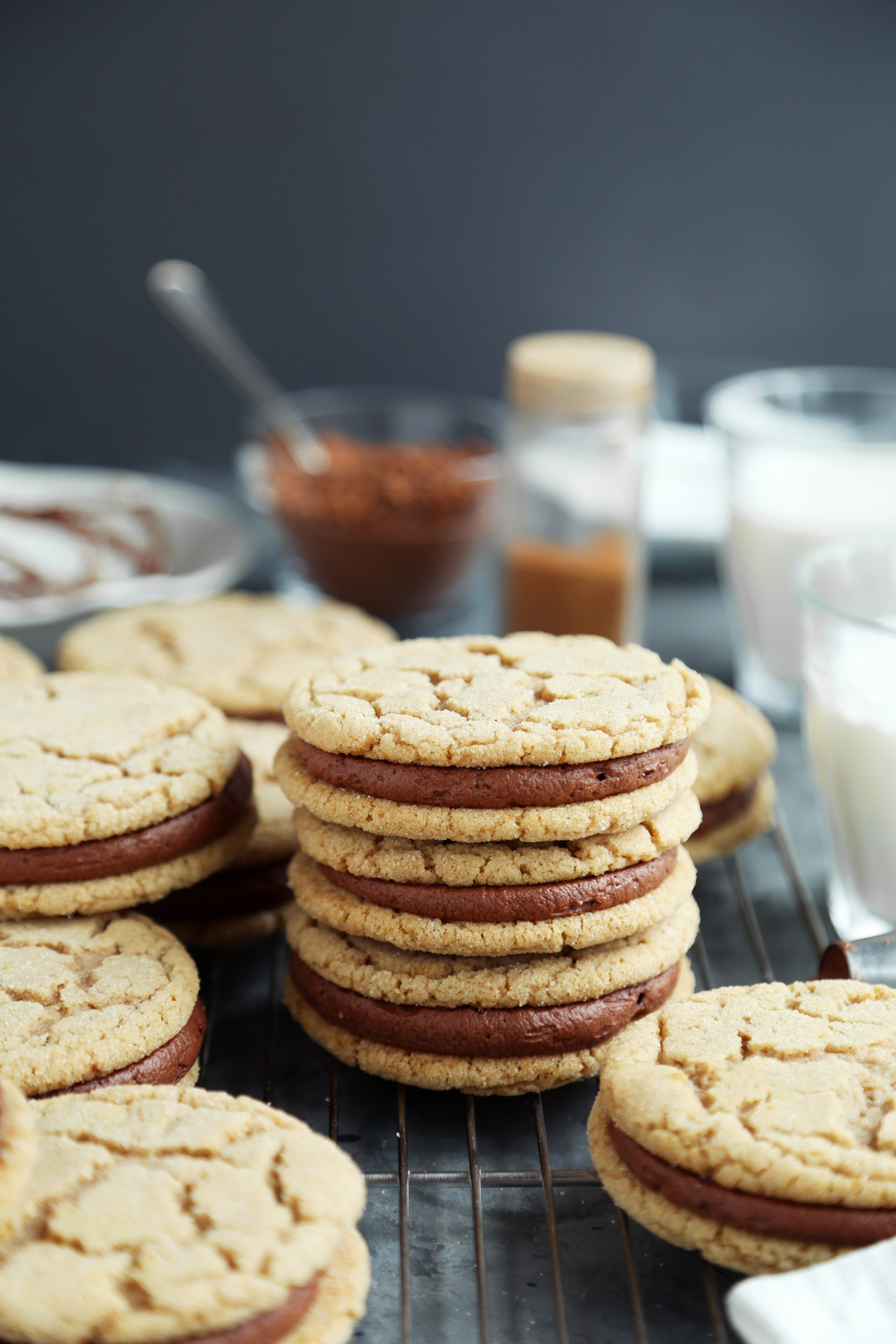 Chocolate Cinnamon Sandwich Cookies