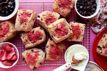 Strawberry Chocolate Chip Biscuits