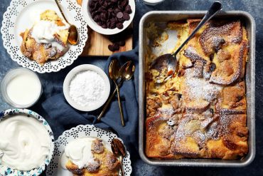 Chocolate Chip Cookie Dough Bread Pudding