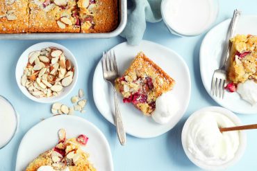 Rhubarb and Marzipan Cake