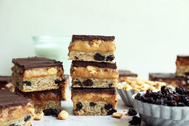 Peanut Butter Oatmeal Raisin Millionaire's Shortbread