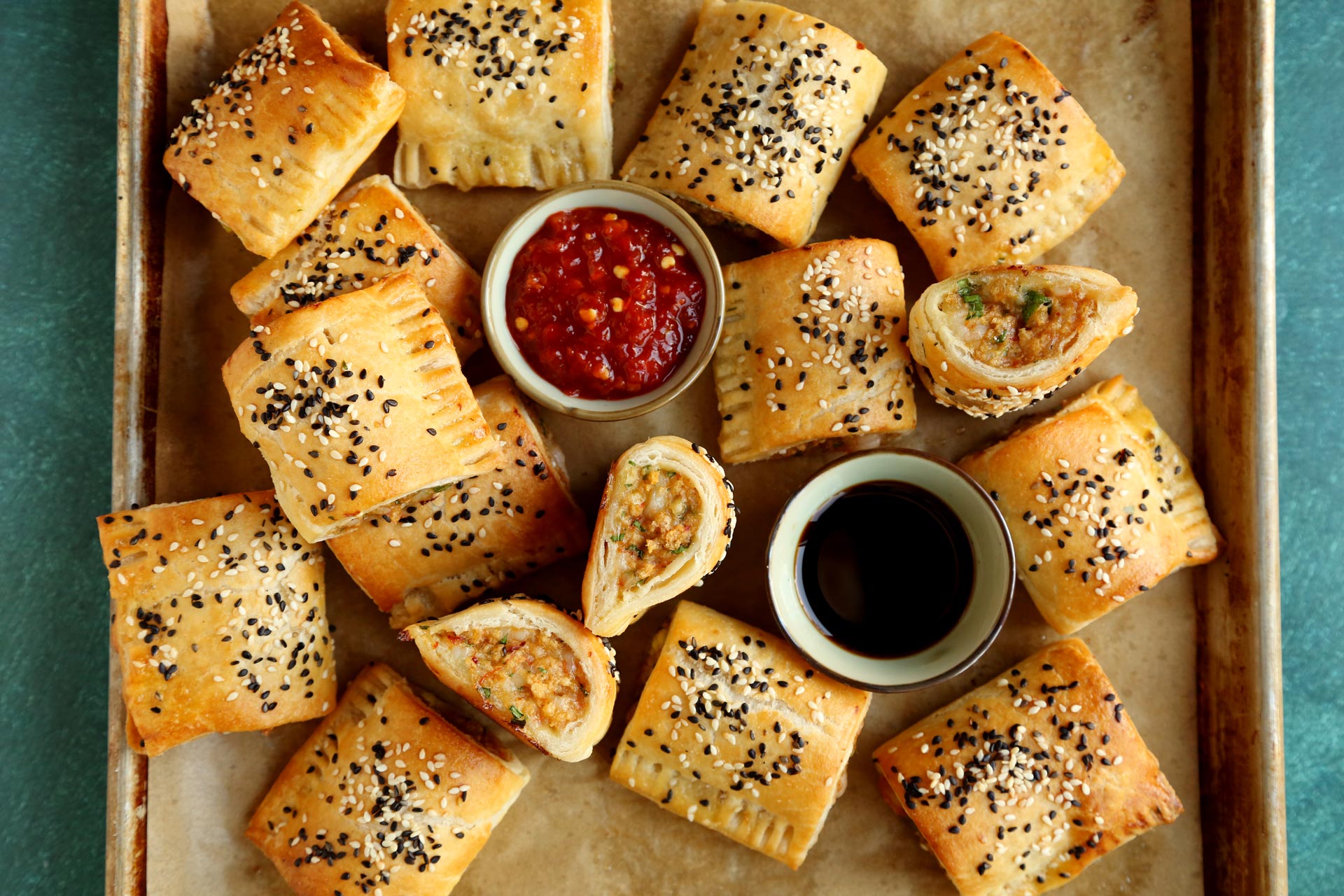 Shrimp "Sausage" Rolls