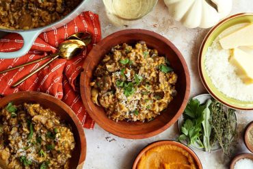 Sausage and Mushroom Pumpkin Risotto