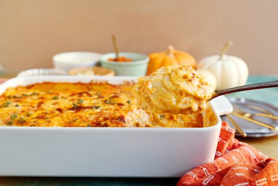Creamy Pumpkin Scalloped Potatoes