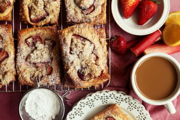 Strawberry Rhubarb Cheese Danish