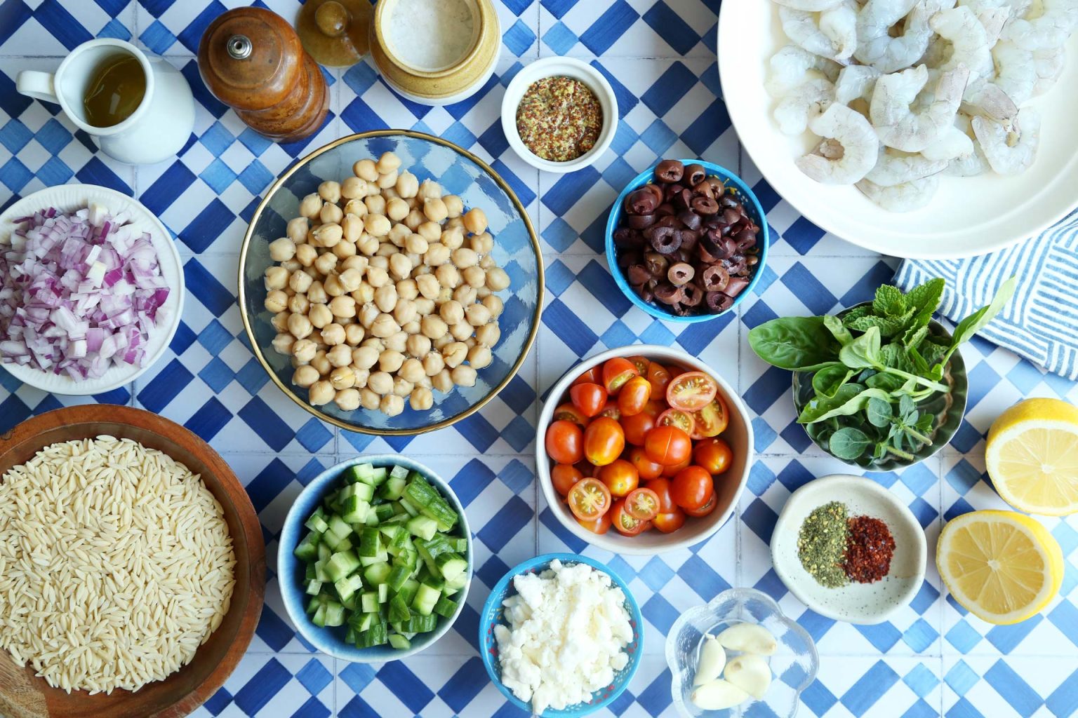 Greek Orzo Shrimp Salad - Jonathan Melendez