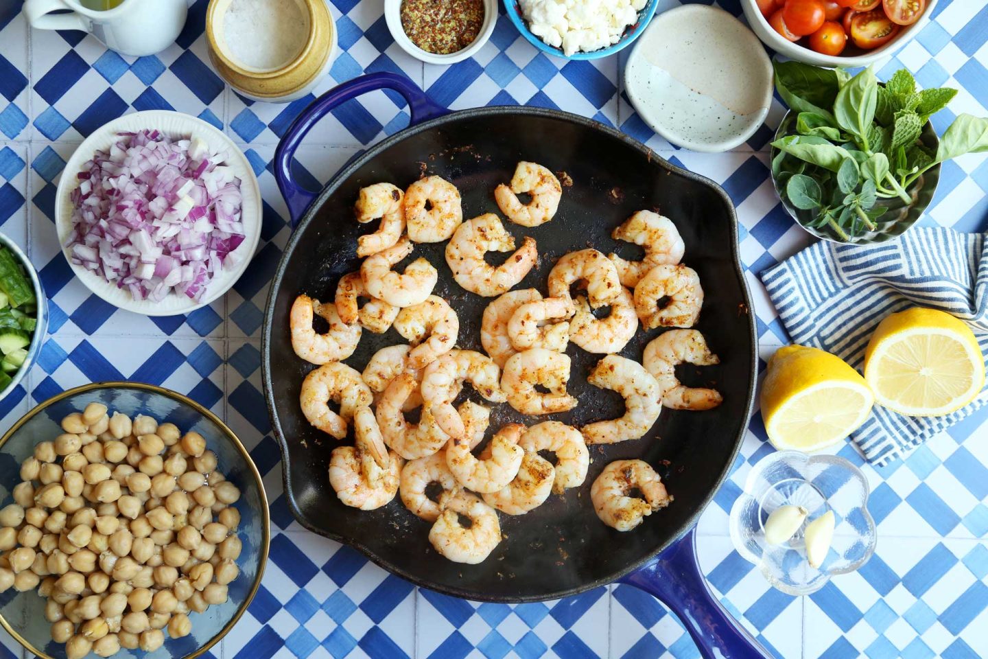 Greek Orzo Shrimp Salad - Jonathan Melendez