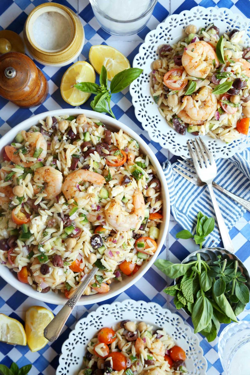 Greek Orzo Shrimp Salad - Jonathan Melendez