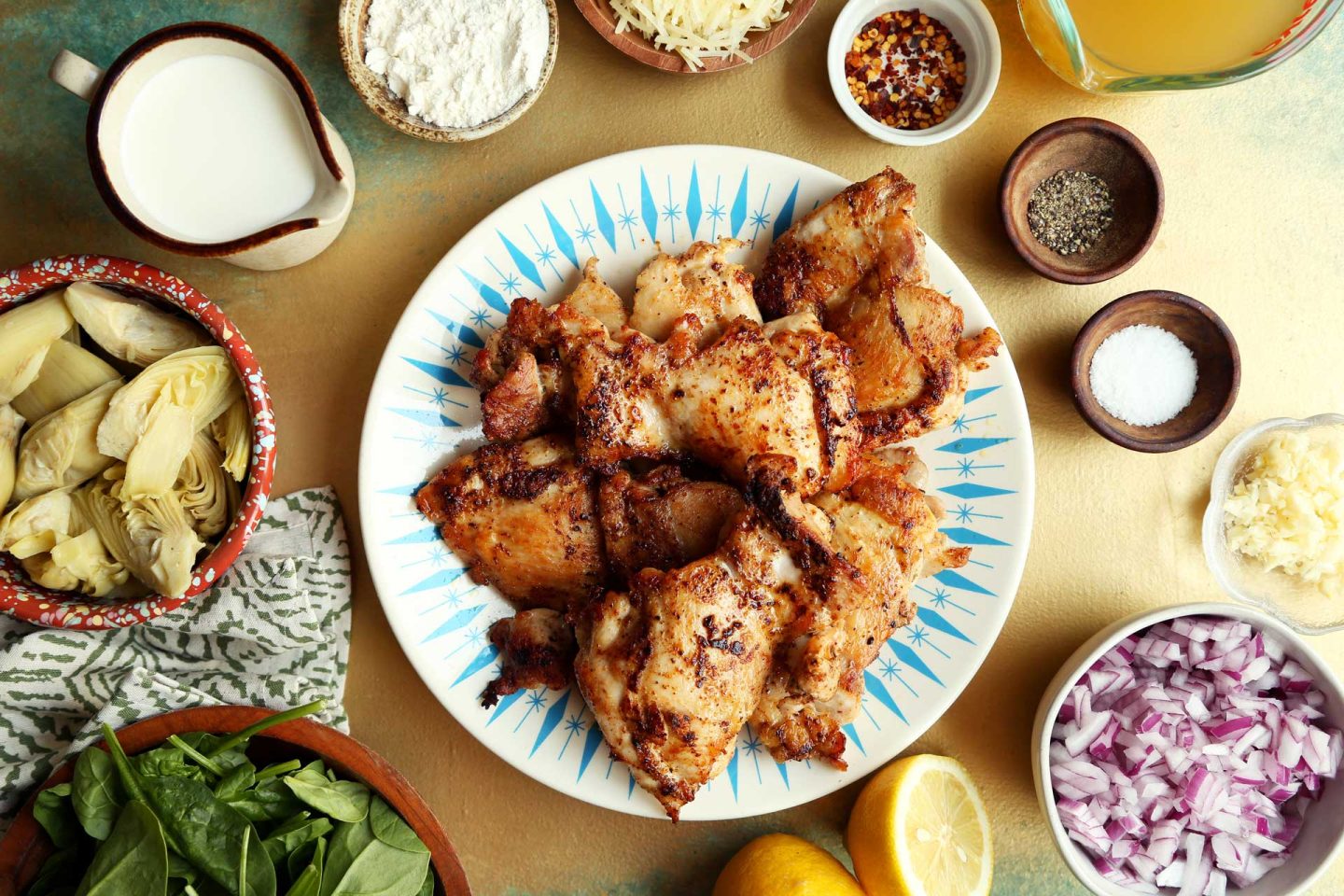 Spinach Artichoke Chicken Thighs - Jonathan Melendez