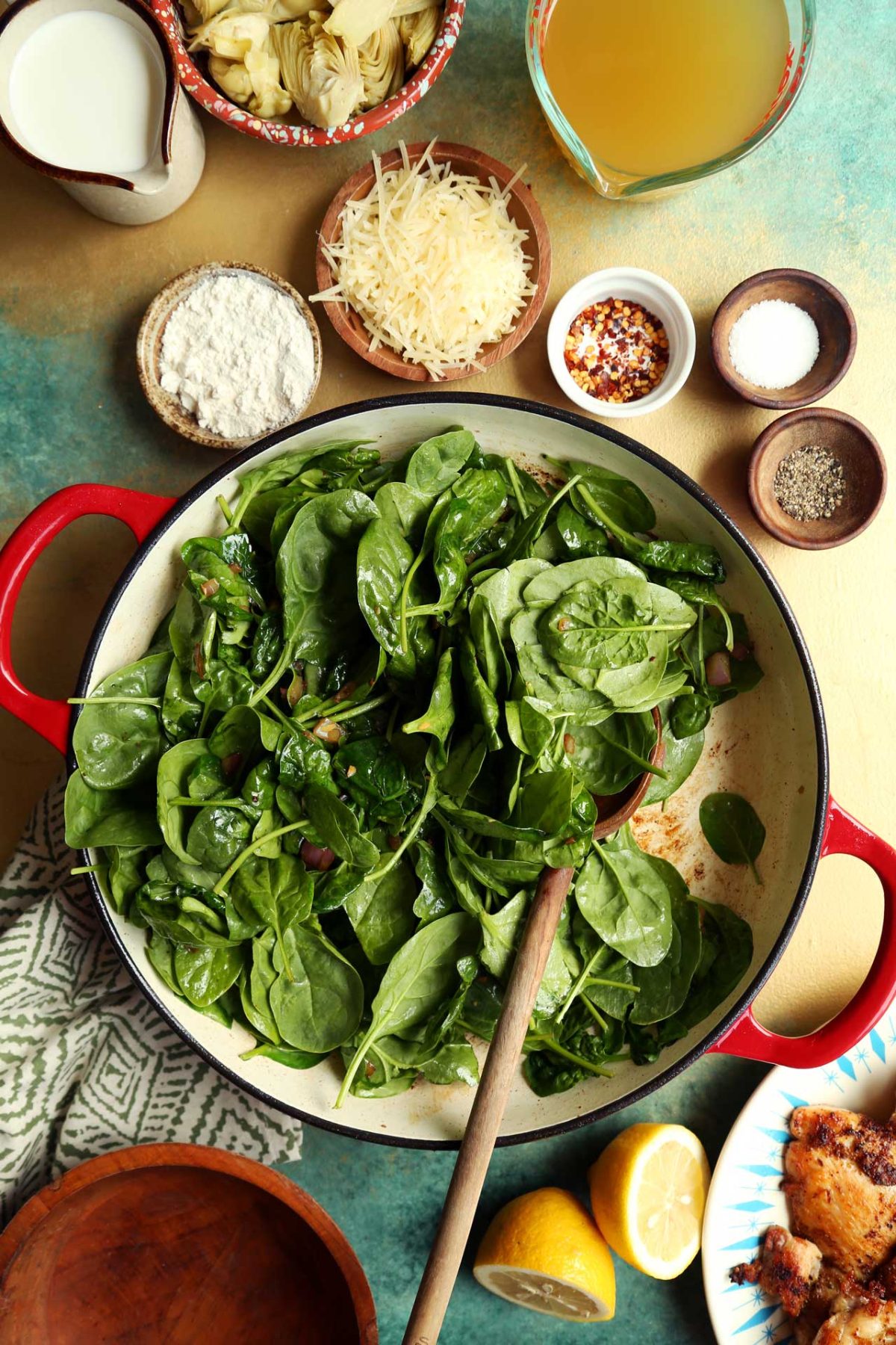 Spinach Artichoke Chicken Thighs - Jonathan Melendez